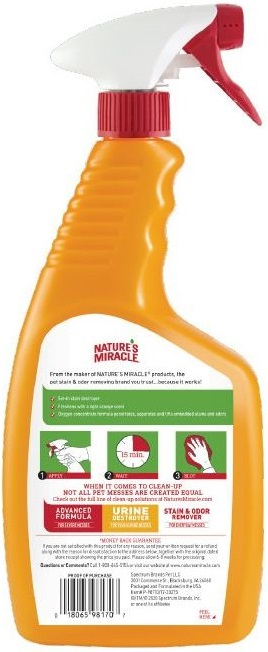 Спрей для котов Nature's Miracle Oxy для устранения пятен и запахов 709 мл фото 2