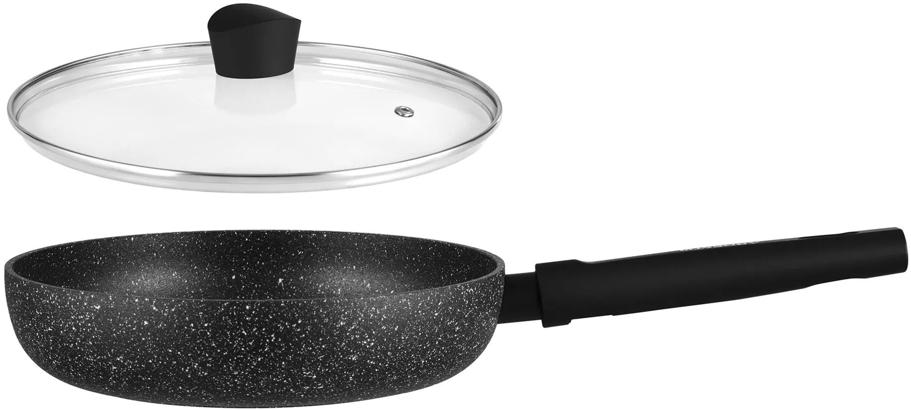 Сковорода ARDESTO Black Mars Alcor з кришкою, 26см, алюміній (AR1926BML)фото