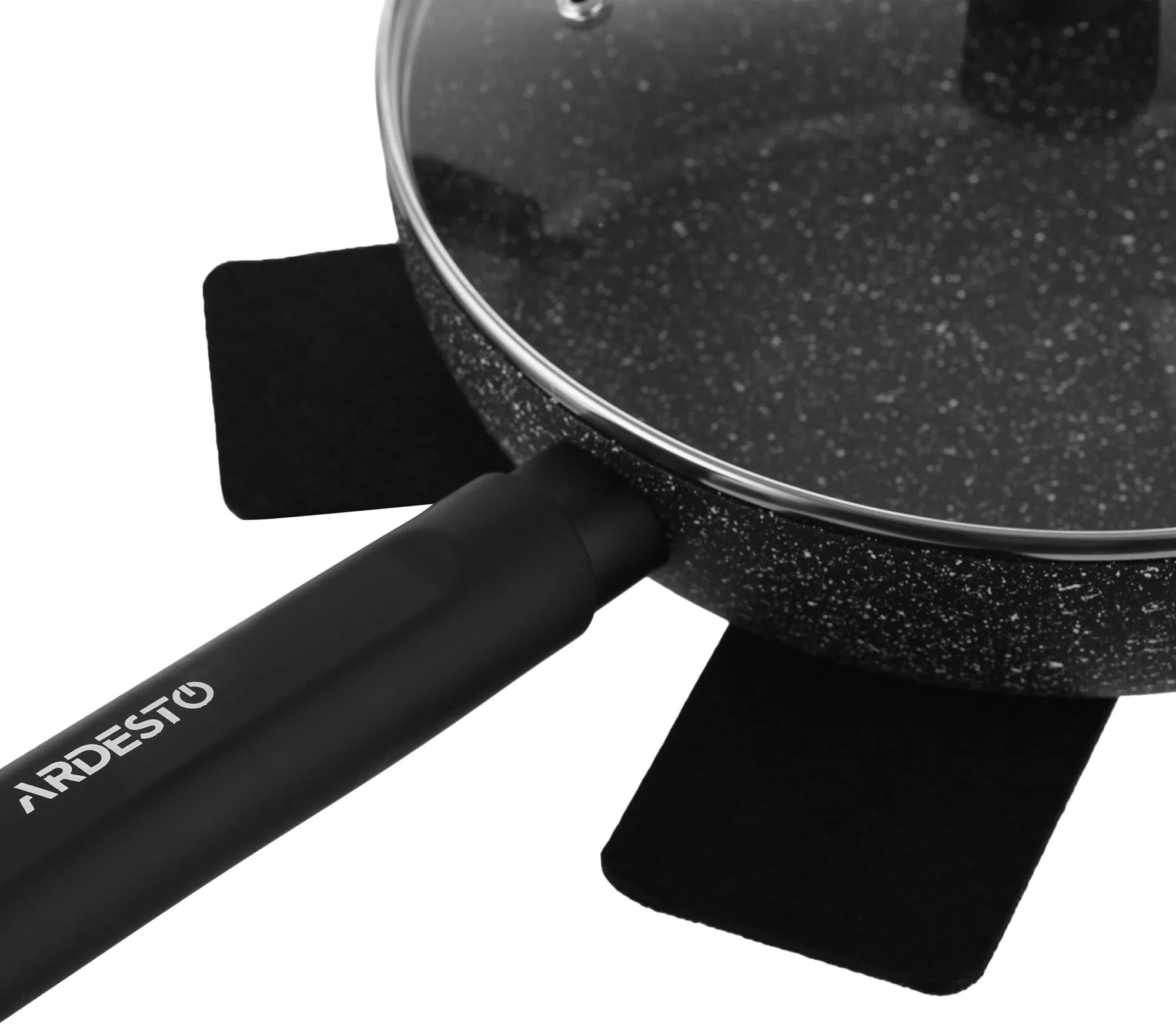 Сковорода ARDESTO Black Mars Alcor з кришкою, 28см, алюміній (AR1928BML)фото
