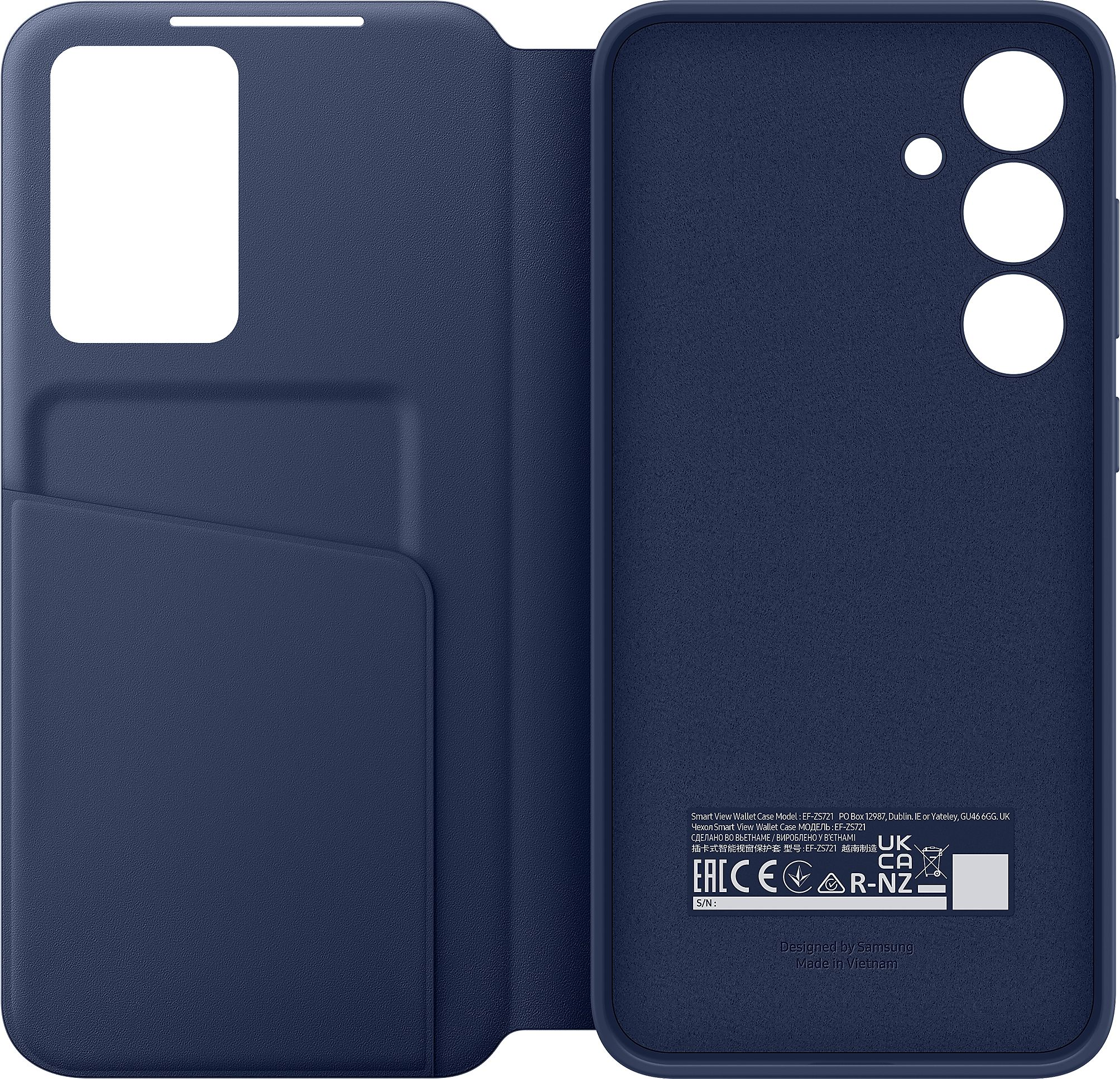 Чохол Samsung для Galaxy S24 FE (S721), Smart View Wallet Case, Blue (EF-ZS721CLEGWW)фото3