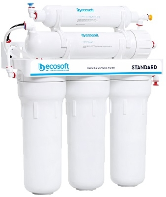 Комплект змішувача для кухні з висувним виливом Grohe Blue Pure Minta з фільтром зворотного осмосу Ecosoft Standard 5-50фото