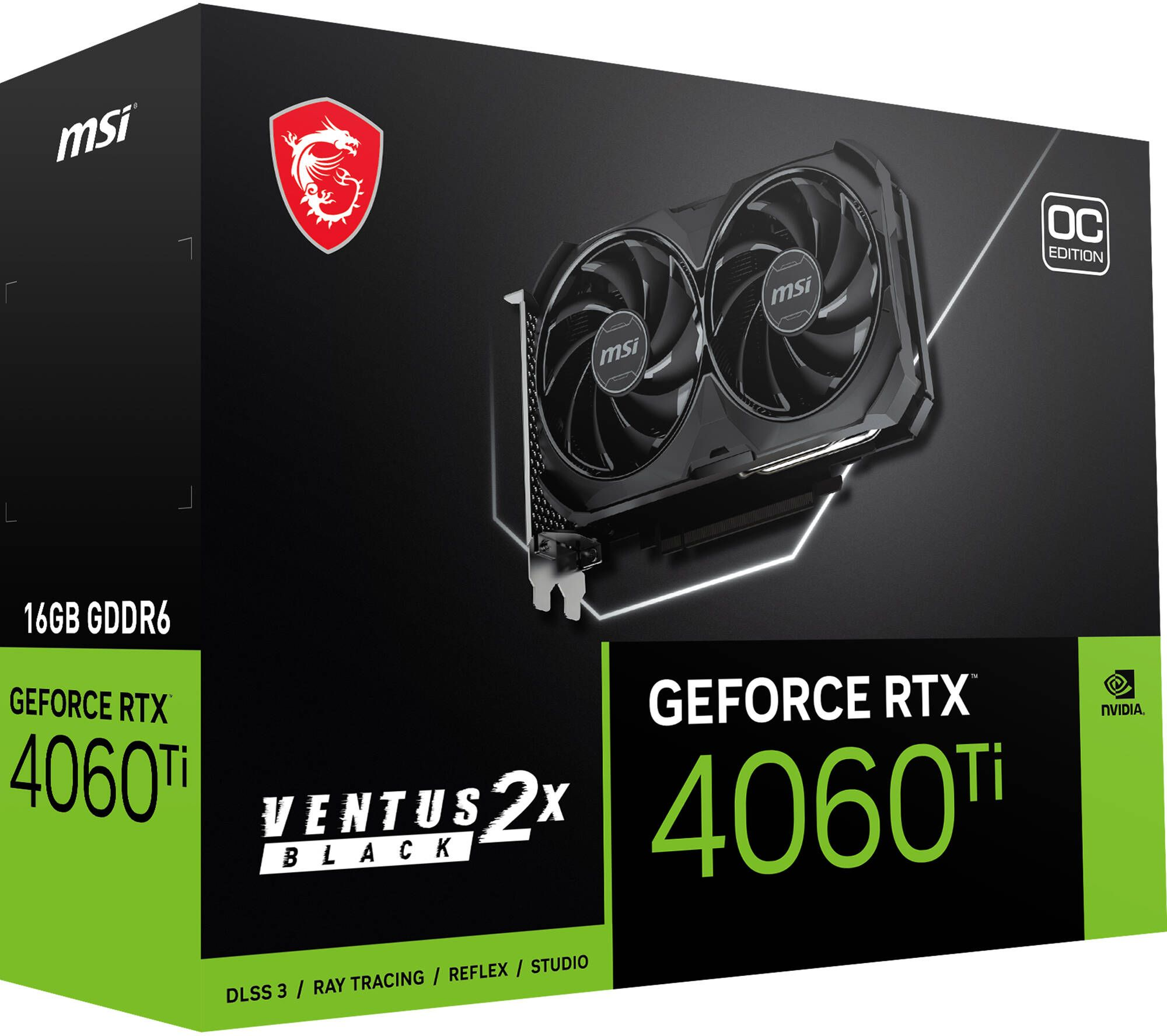 Видеокарта MSI GeForce RTX 4060 Ti 16GB GDDR6 VENTUS 2X OC BLACK (912-V517-213) фото 9