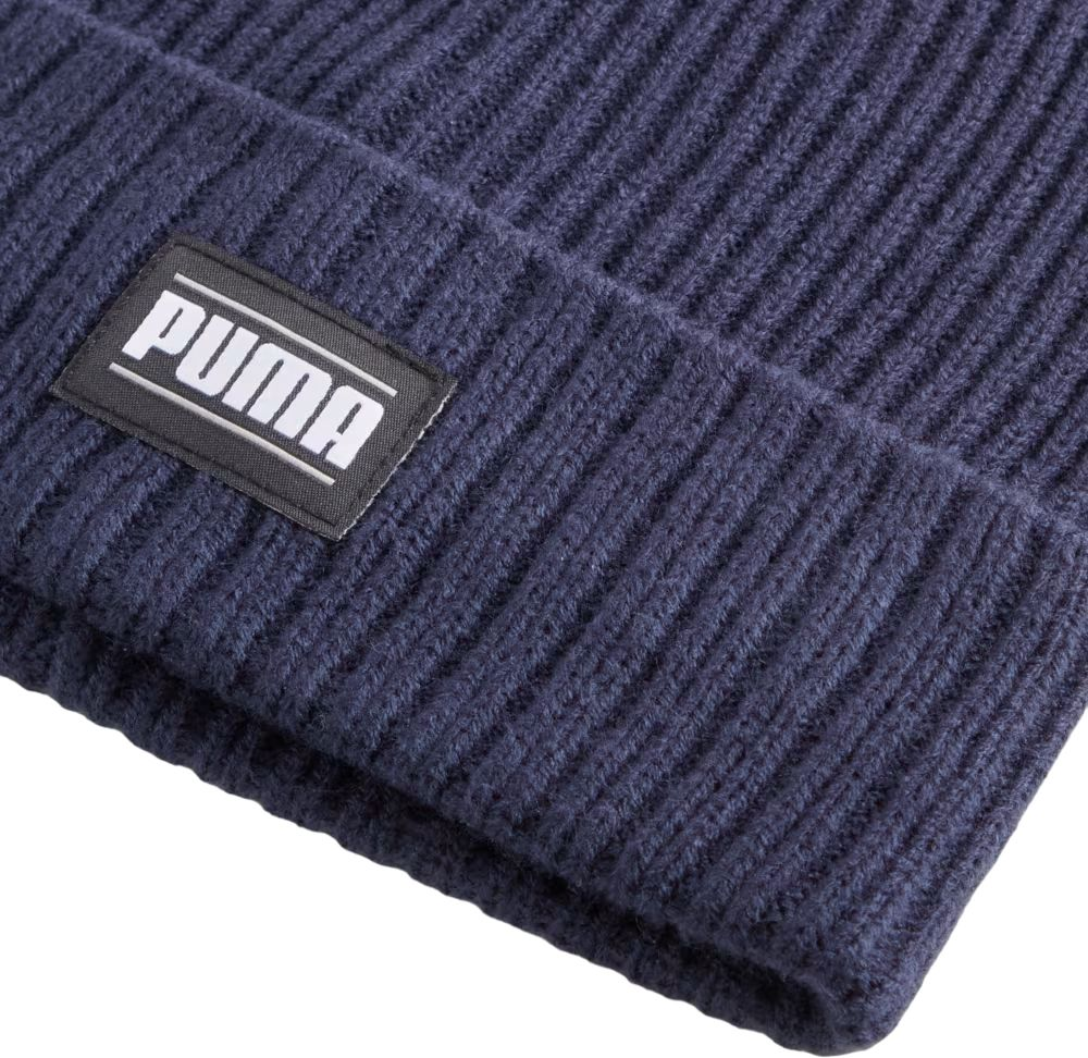 Шапка Puma Ribbed Classic Cuff Beanie 024038-10 Adult синяя фото 3