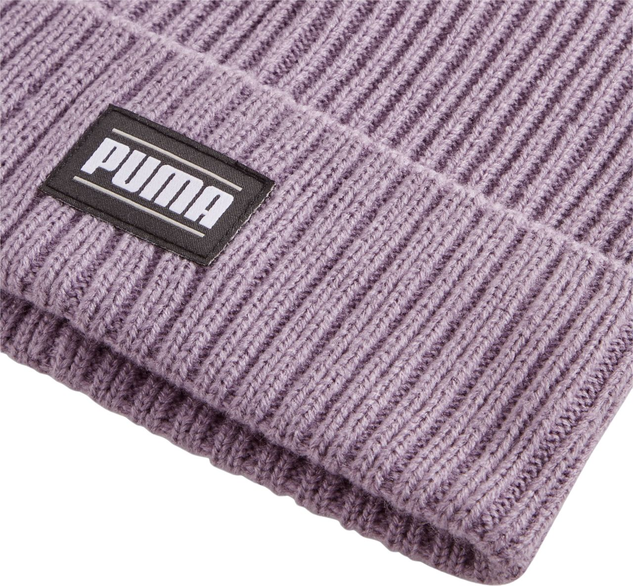 Шапка Puma Ribbed Classic Cuff Beanie 024038-19 Adult фиолетовая фото 3