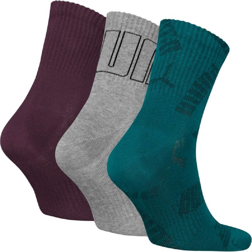 Набір шкарпеток Puma Unisex Mesh Logo Short Crew Sock 3P 938577-02 39-42 3 пари різнокольоровіфото2