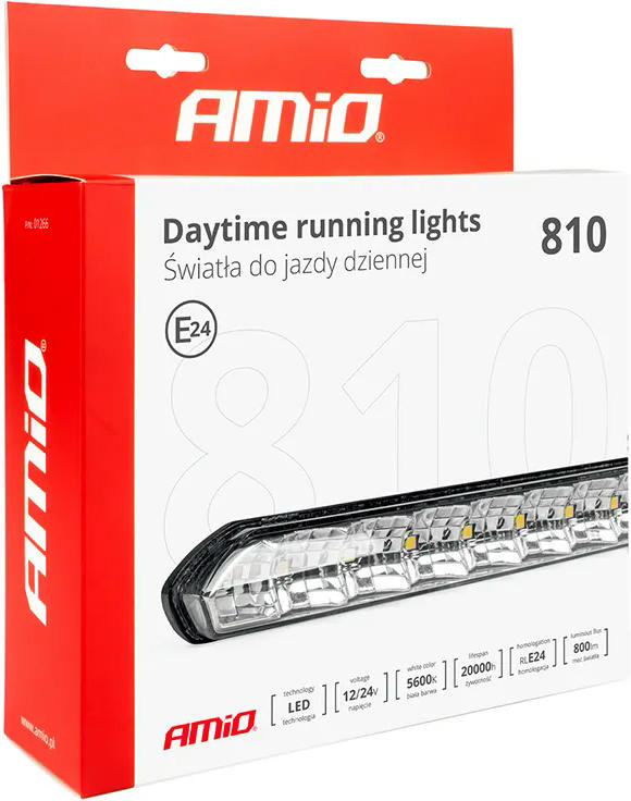 Денні ходові вогні Amio DRL 810 ver.2 12/24V 7W 01266фото6