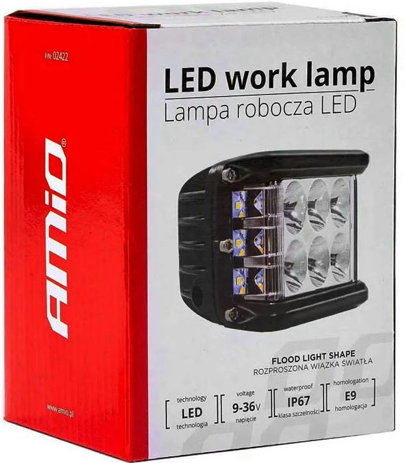 Фара додаткова Amio AWL08 12 LED 36W FLAT 9-36V 02422фото9