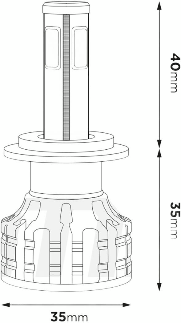 Лампа Amio Headlight COB 4Side Series H1 02842 (5903293028421)фото6