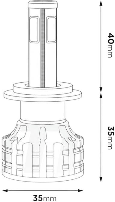 Лампа Amio Headlight COB 4Side Series H4 02843 (5903293028438)фото6