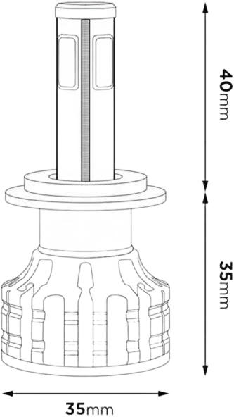 Лампа Amio Headlight COB 4Side Series H8/H9/H11 4 (5903293028452)фото8