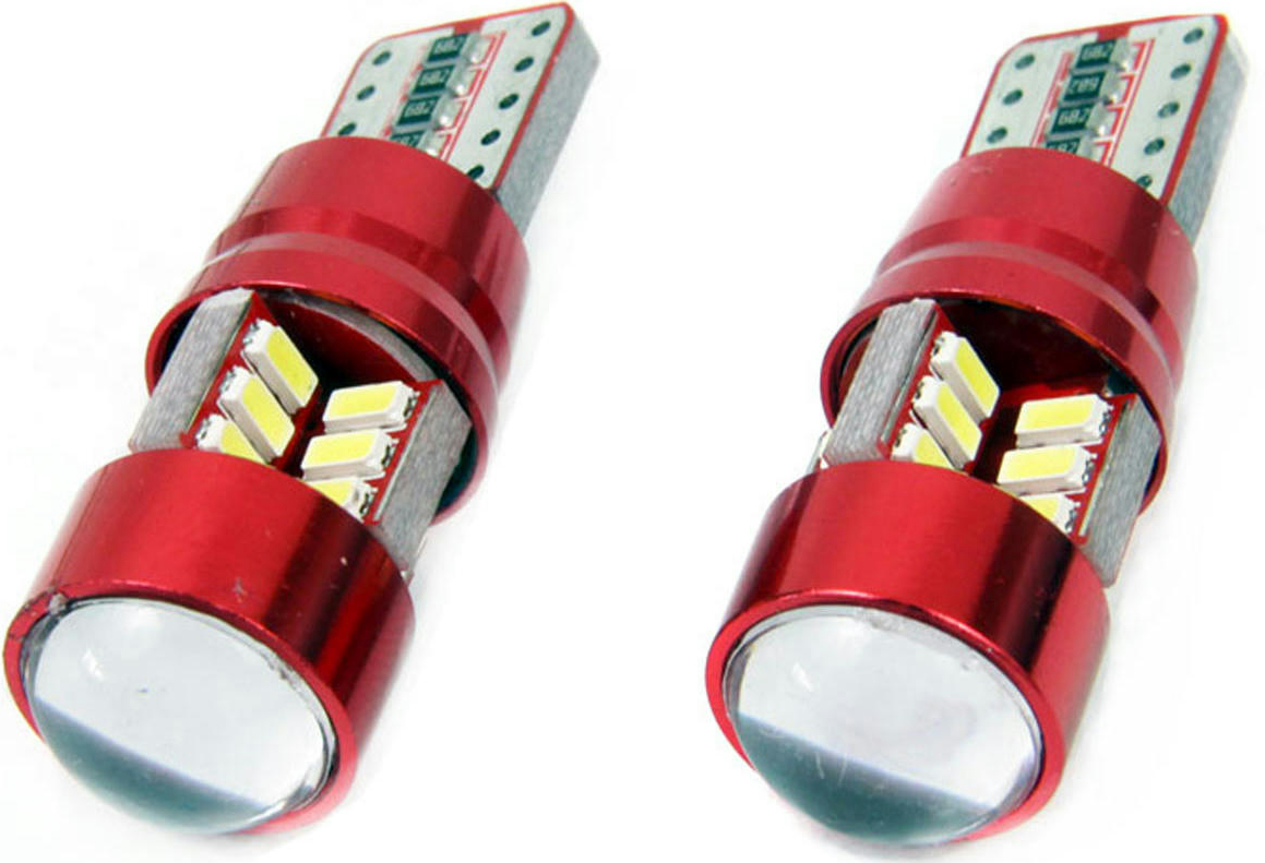 Лампа Amio LED 27SMD 3014 T10e W5W бiлий 12V 24V 01446 (5903293014462) фото 3