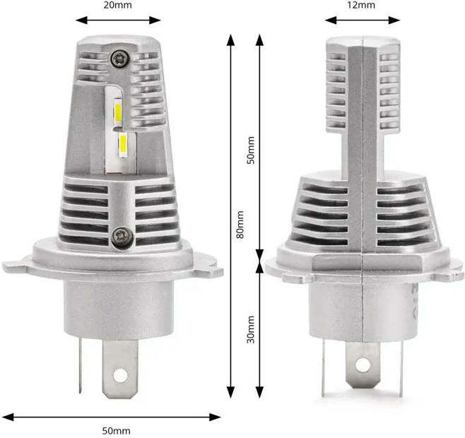 Лампа Amio LED Headlight X1 mini 40W Series H4 02965 (5903293029657)фото4