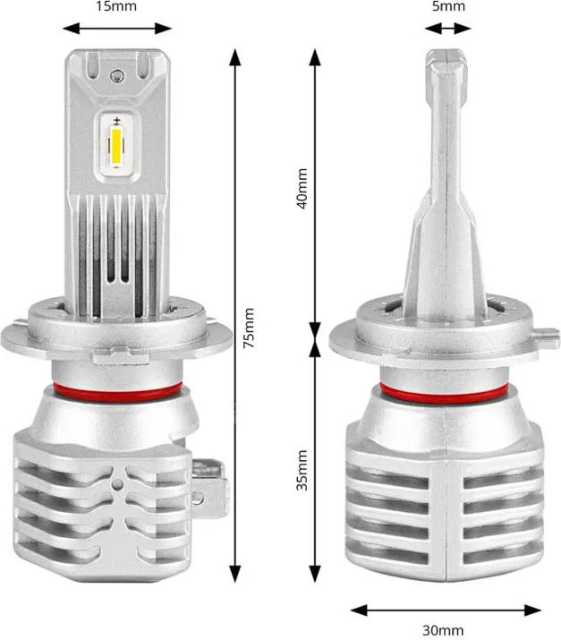 Лампа Amio LED Headlight X1 mini 40W Series H7 02966 (5903293029664)фото5