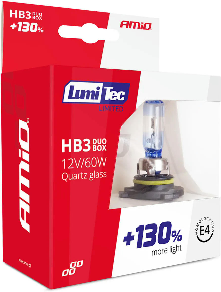 Лампа Amio галогенова LumiTec HB3 12V 60W 2 шт 02103 (5903293021033)фото3