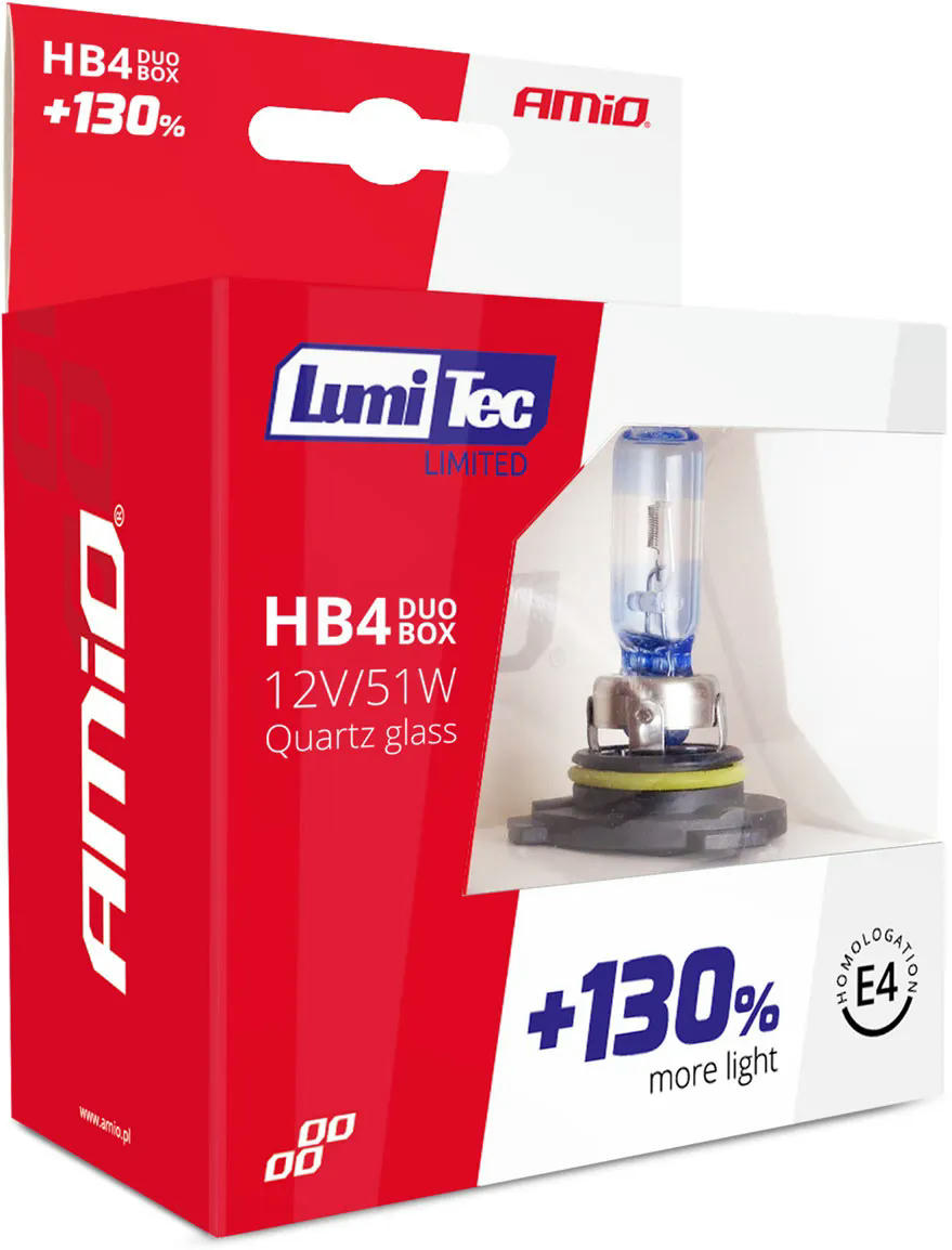 Лампа Amio галогенова LumiTec HB4 12V 51W 2 шт 02104 (5903293021040)фото3