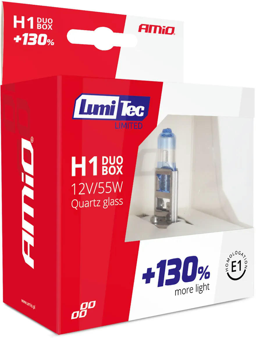 Лампа Amio галогеновая LumiTec Limited H1 12V 55W 2 шт 01404 (5903293014042) фото 4