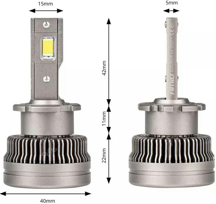 Лампа розжарювання Amio світлодіодна XD D2S D2R 6500K Canbus 03311 (5903293033111)фото4