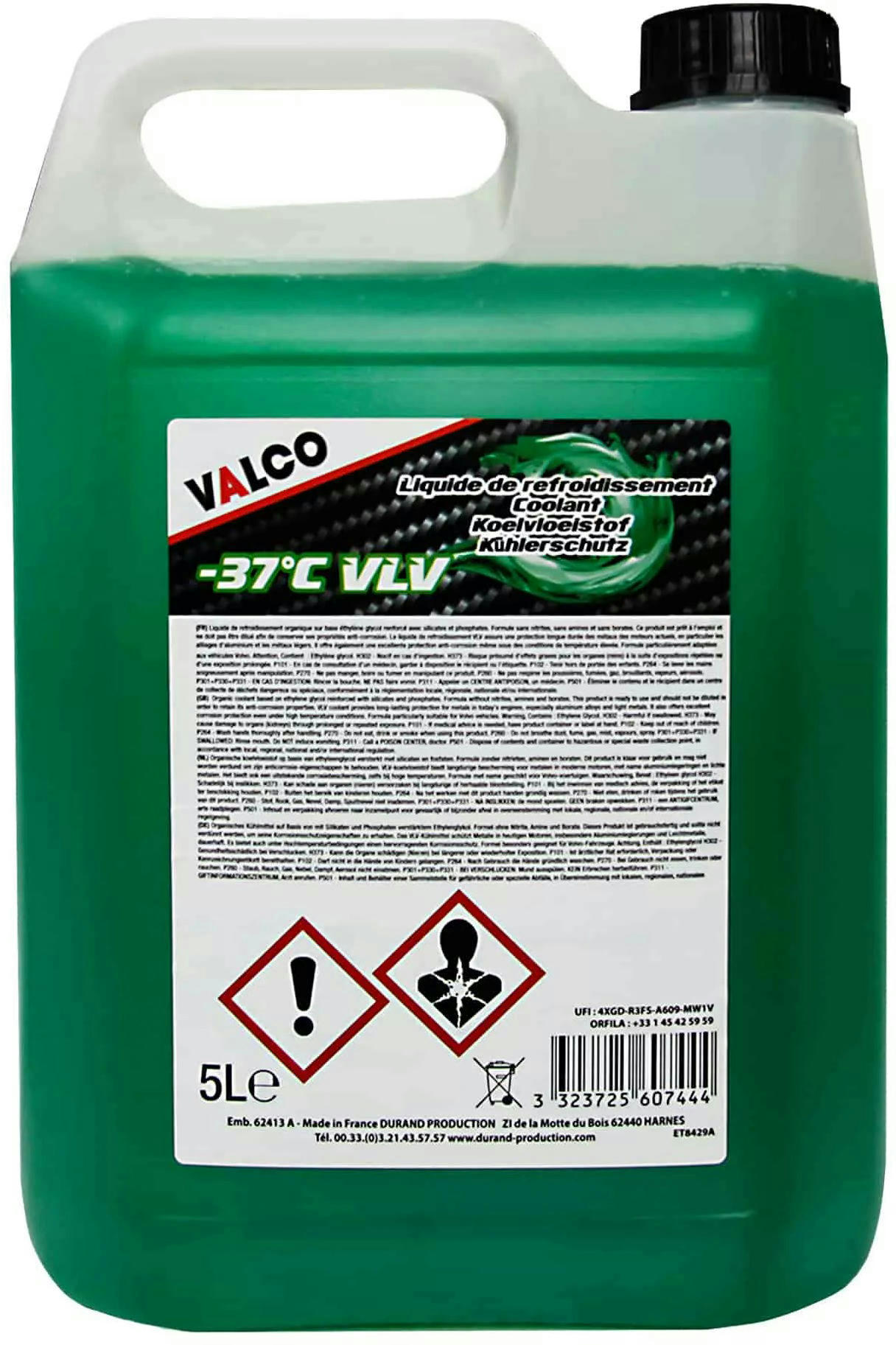 Антифриз Valco LR VLV Vert G11 -37°C 5л 607444 (3323725607444)фото2