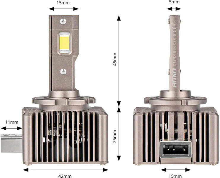 Лампа розжарювання Amio світлодіодна XD D1S D1R 6500K Canbus 03310 (5903293033104)фото5