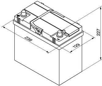 Автомобільний акумулятор Bosch S4 6CT-45 (1) Asia 0092S40230 (4047023479853)фото5