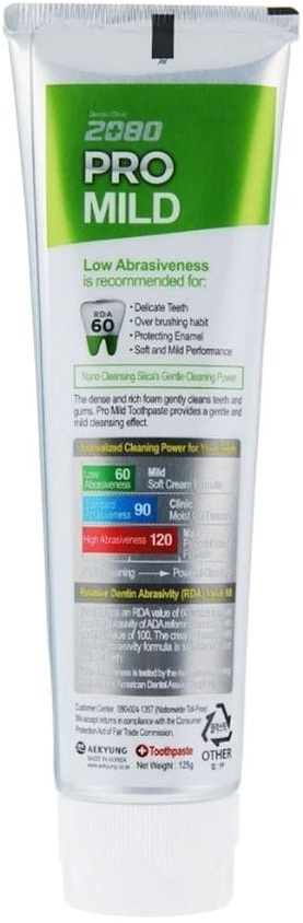 Зубная паста Dental Clinic 2080 Pro Mild Мягкая защита 125 г фото 