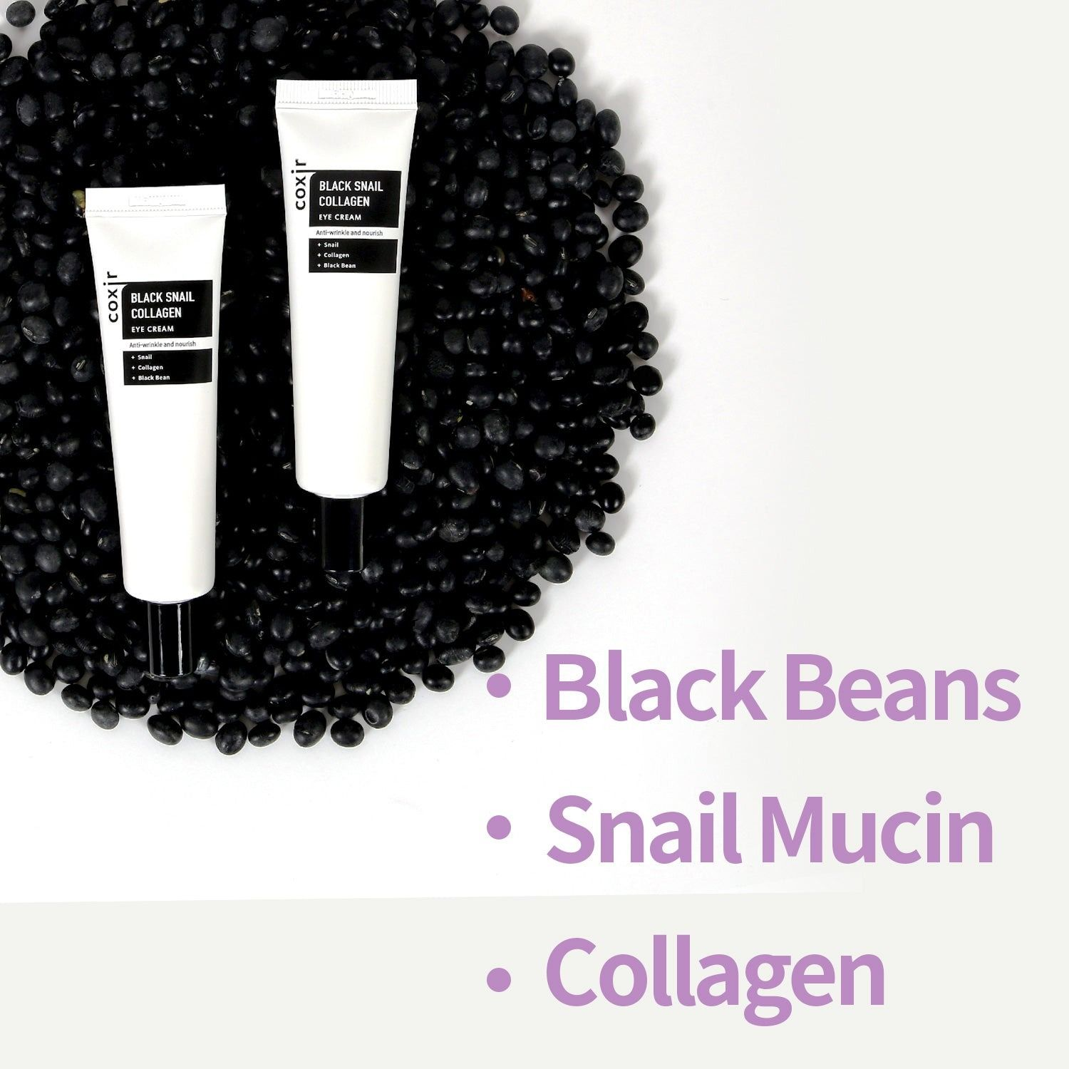 Крем навколо очей Coxir Black Snail Collagen Eye Cream 30 млфото4