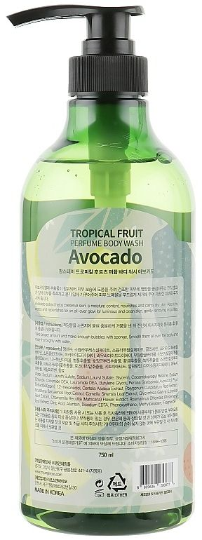 Гель для душа FarmStay Tropical Fruit Perfume Body Wash с авокадо 750 мл фото 2