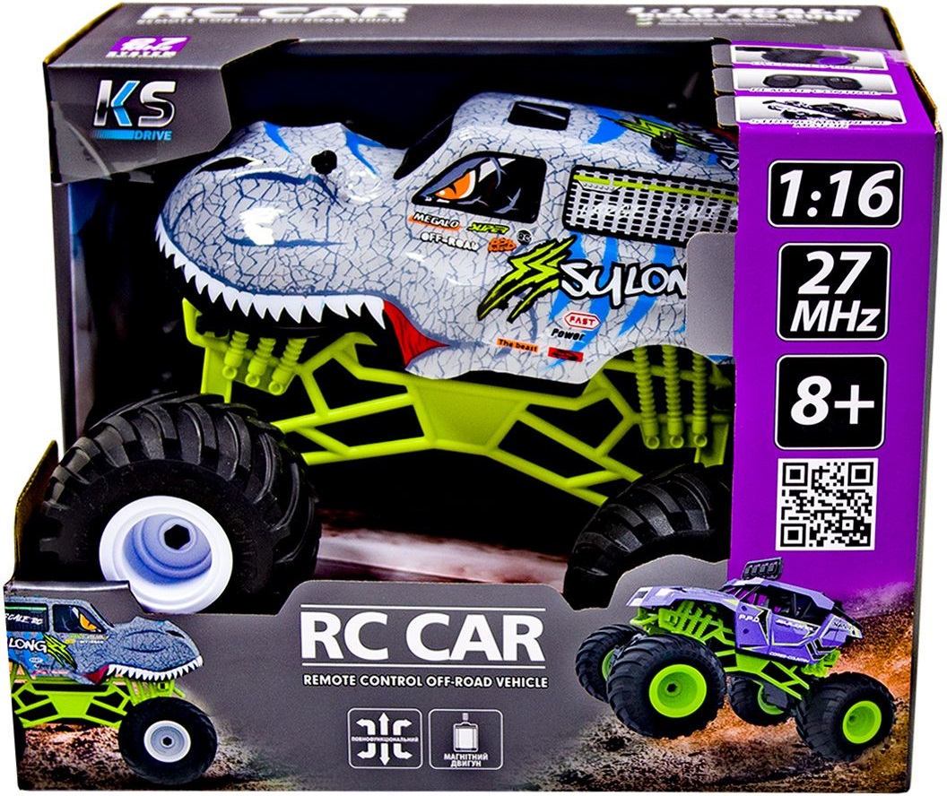 Автомобиль Bigfoot Off-Road на р/у Dinosaur (1:16, 27 Мгц (Mhz)) (SL-360RHGR) фото 11