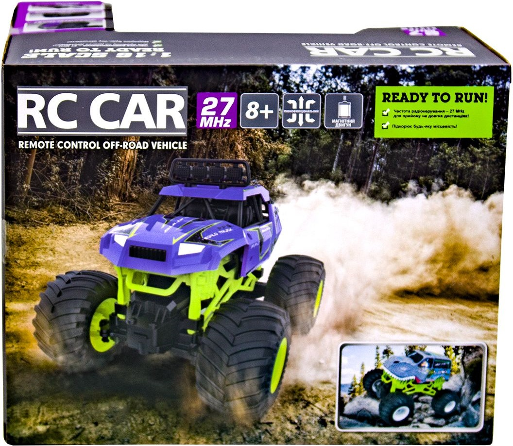 Автомобиль Bigfoot Off-Road на р/у Dinosaur (1:16, 27 Мгц (Mhz)) (SL-360RHGR) фото 13