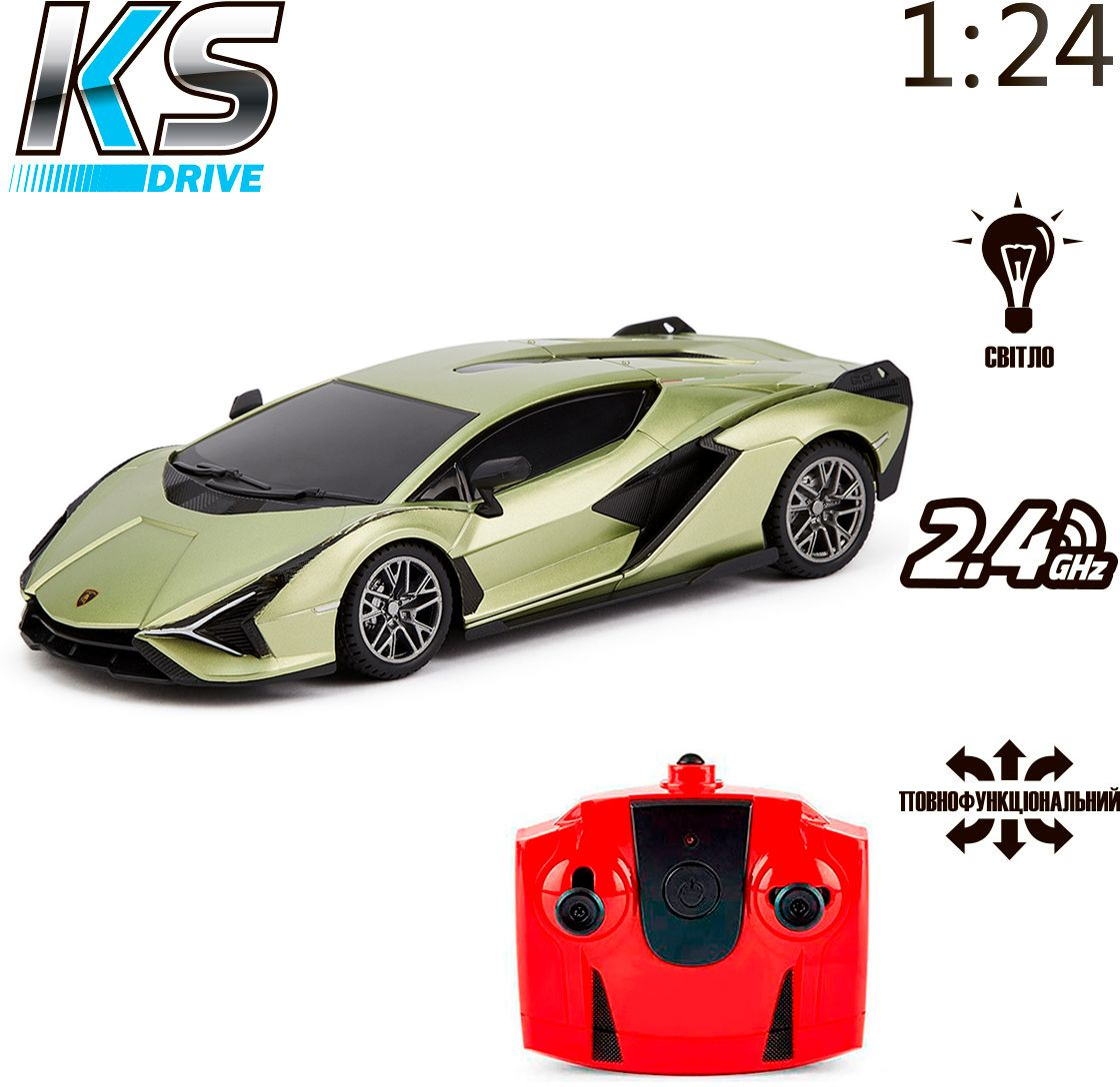 Автомобіль KS Drive на р/в Lamborghini Sian (1:24, 2.4Ghz, Зелений)фото8
