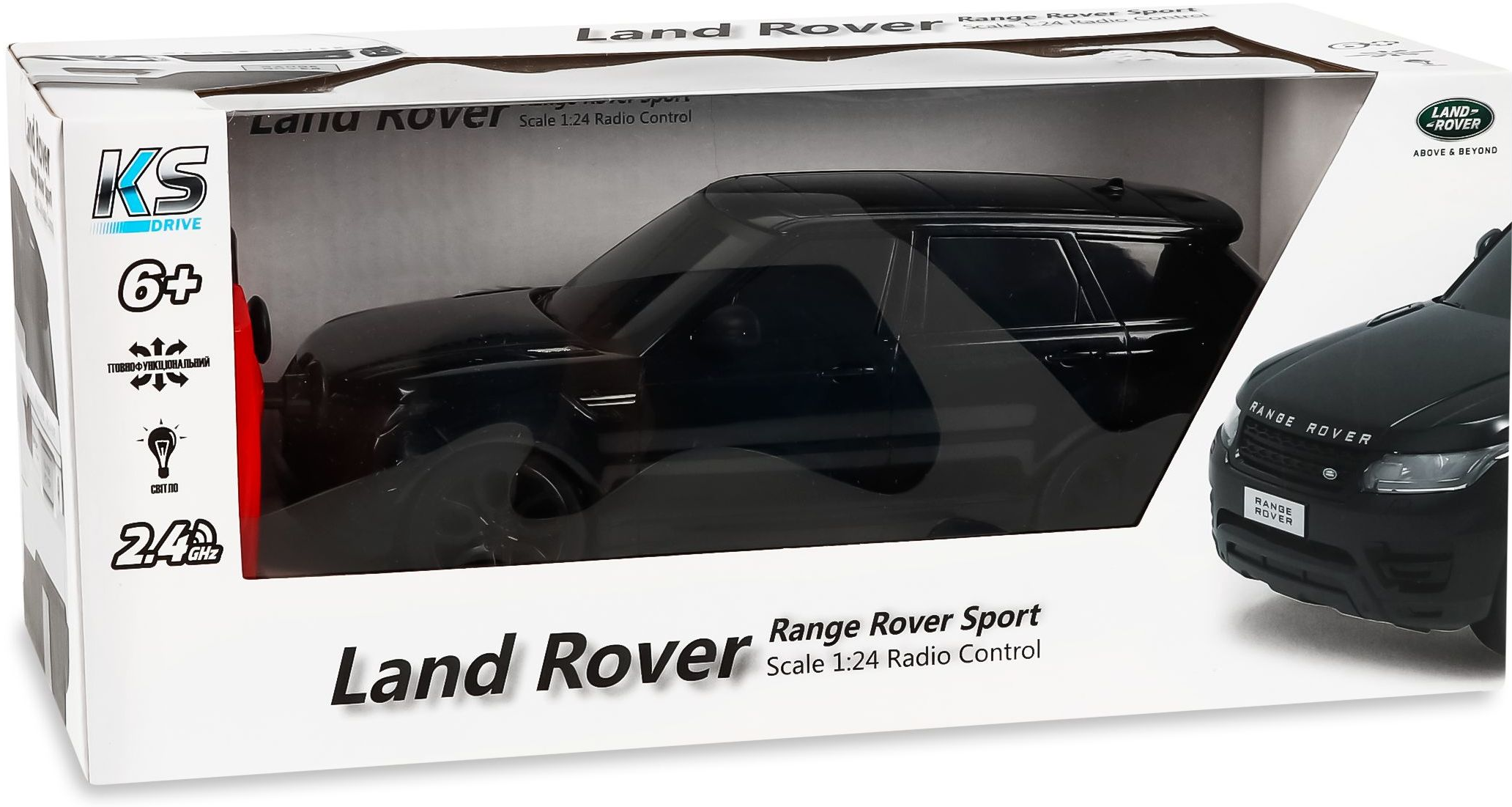 Автомобиль KS Drive на р/у Land Rover Range Rover Sport (1:24, 2.4Ghz, Черный) (124GRRB) фото 