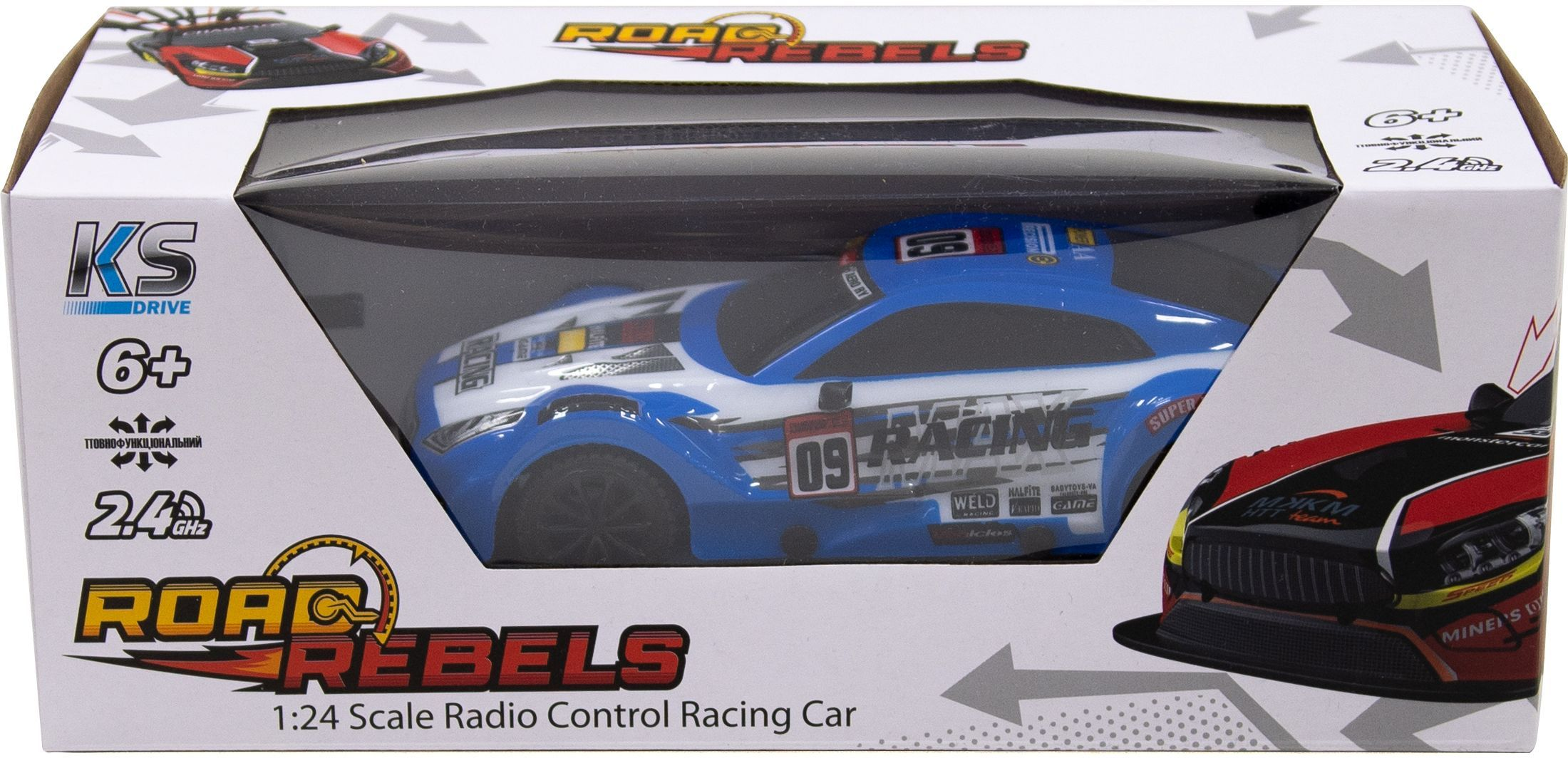 Автомобіль KS Drive на р/в Road Rebels (1:24, 2.4 ГГц (Ghz), Блакитний)фото