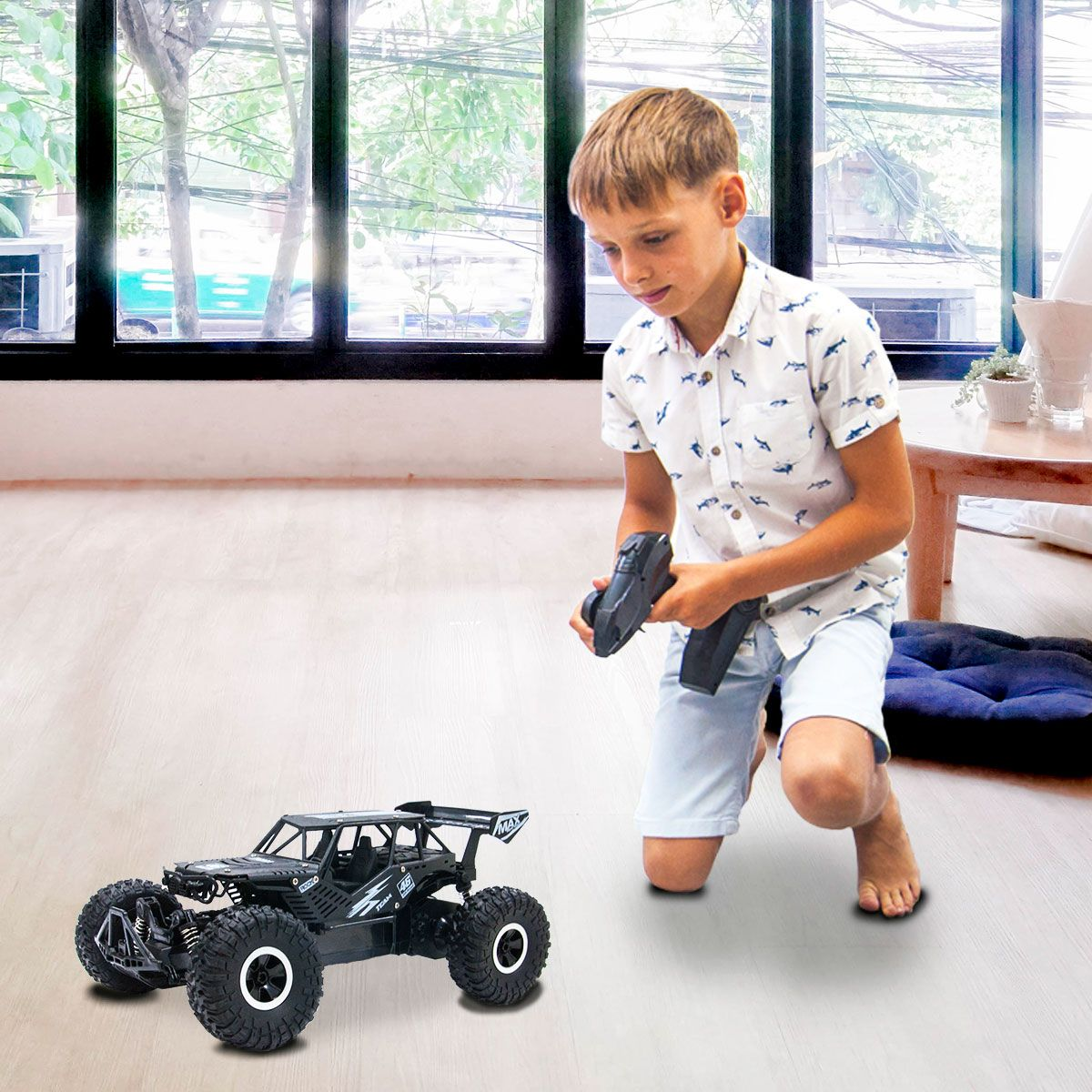 Автомобіль Off-Road Crawler на р/в Speed ??King (Чорний Металик, Метал. Корпус, Акум. 6V, 1:14)фото9