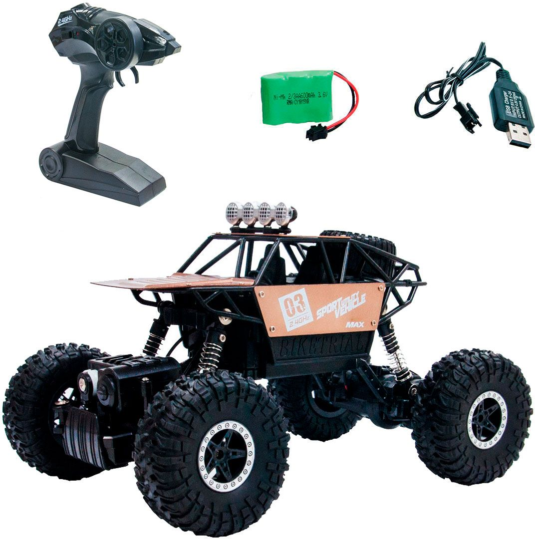 Автомобіль Off-Road Crawler на р/в Super Speed ??(Матовий Коричн., Акум. 4.8V, Метал. Корпус, 1:18)фото8