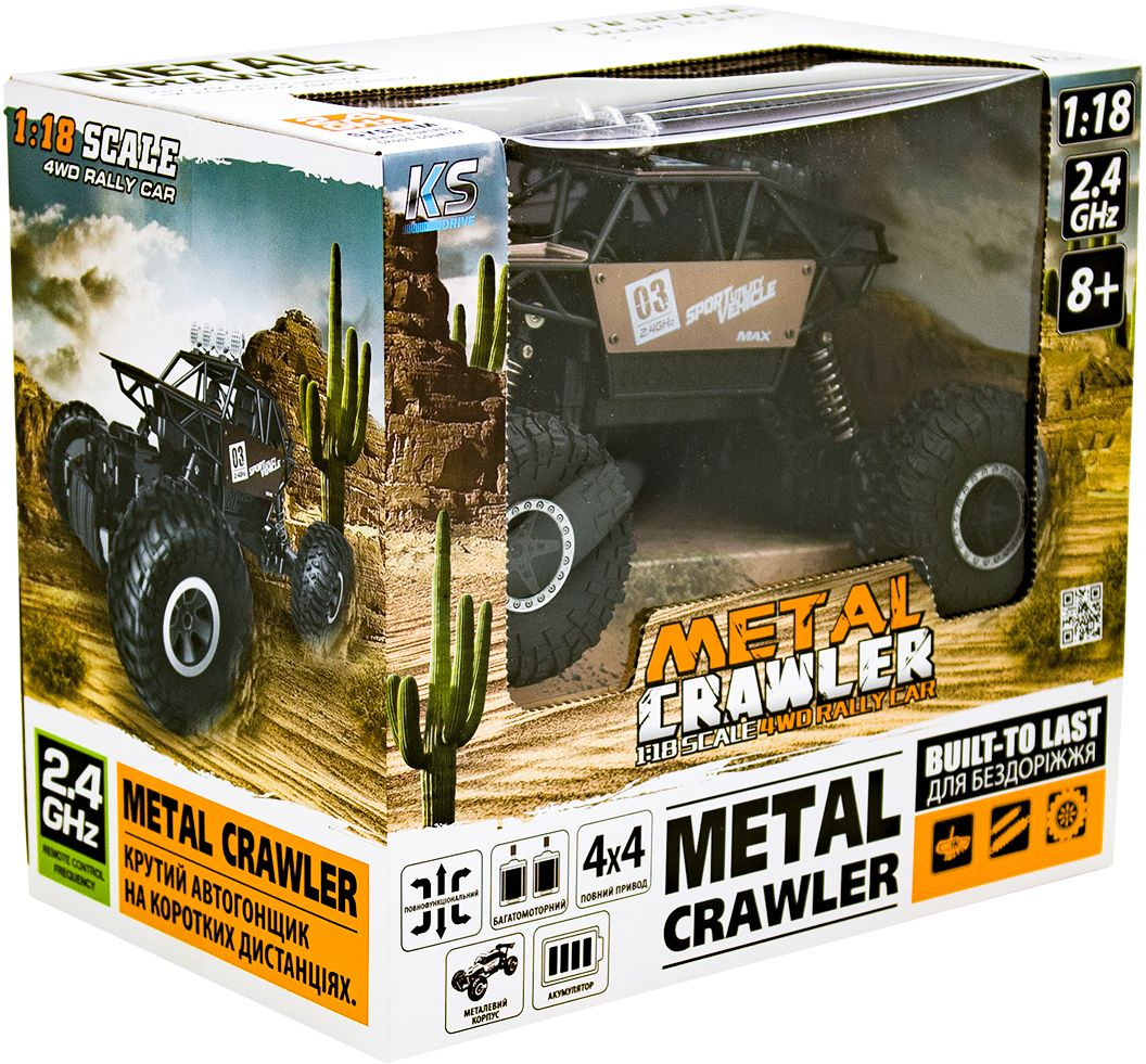 Автомобіль Off-Road Crawler на р/в Super Speed ??(Матовий Коричн., Акум. 4.8V, Метал. Корпус, 1:18)фото12