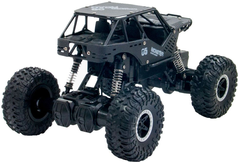 Автомобіль Off-Road Crawler на р/в Tiger (Матовий Чорний, Акум. 4,8V, Метал. Корпус, 1:18)фото4
