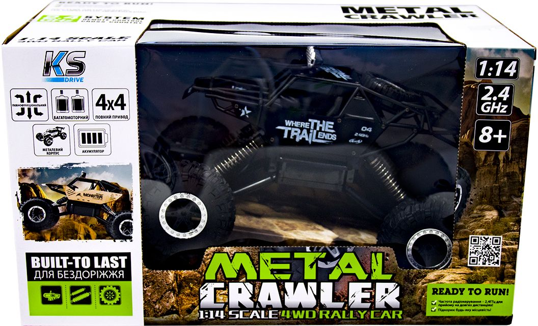 Автомобіль Off-Road Crawler на р/в Where The Trail Ends (Матов.Чорн., Акум.7.2V, Мет.Корпус,1:14)фото11