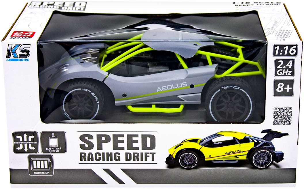 Автомобіль Speed ??Racing Drift на р/у Aeolus (Сірий, Аккум.3, 7V, 1:16)фото