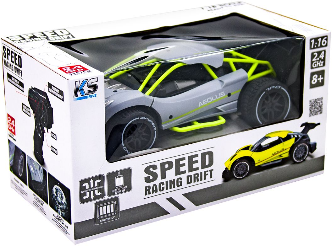 Автомобіль Speed ??Racing Drift на р/у Aeolus (Сірий, Аккум.3, 7V, 1:16)фото