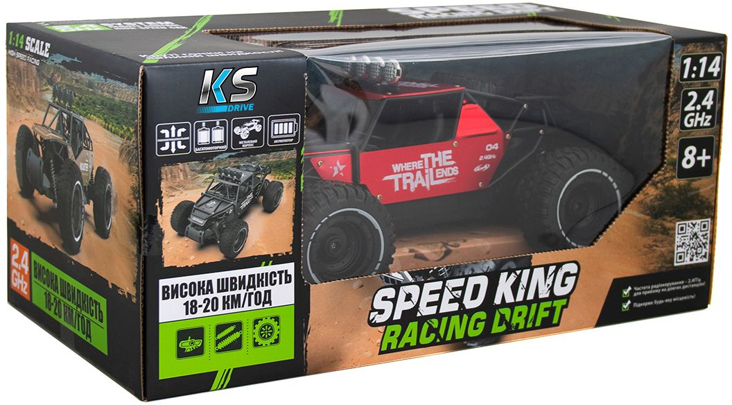 Автомобіль Off-Road Crawler на р/в Race (Матовий Червоний, Метал. Корпус, Аккум.6V, 1:14)фото12