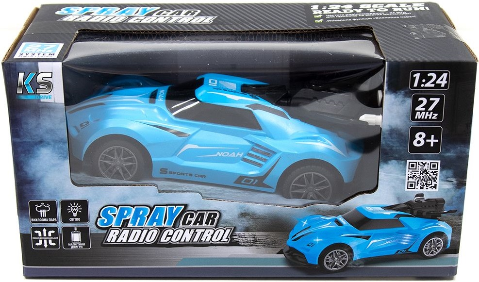 Автомобіль Spray Car на р/у Sport (Блакитний, 1:24, Світ, Вихлопний Пар)фото12