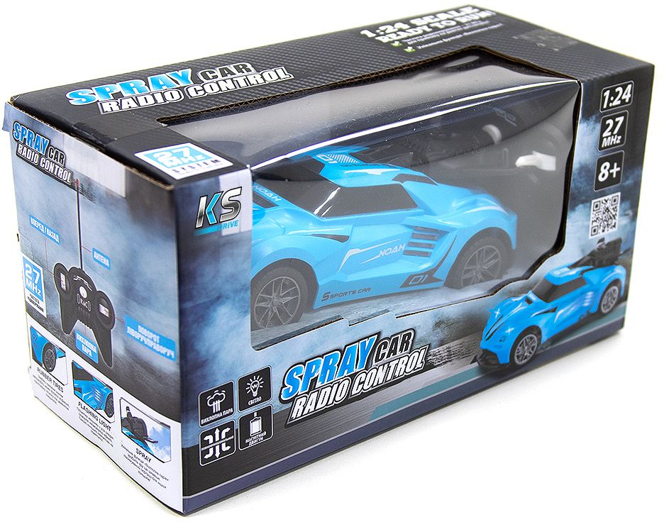Автомобіль Spray Car на р/у Sport (Блакитний, 1:24, Світ, Вихлопний Пар)фото13