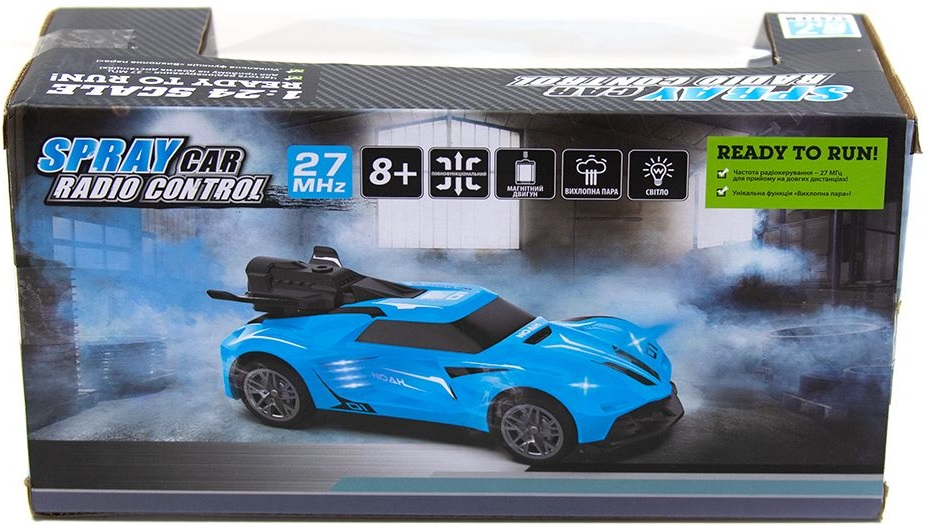 Автомобіль Spray Car на р/у Sport (Блакитний, 1:24, Світ, Вихлопний Пар)фото14