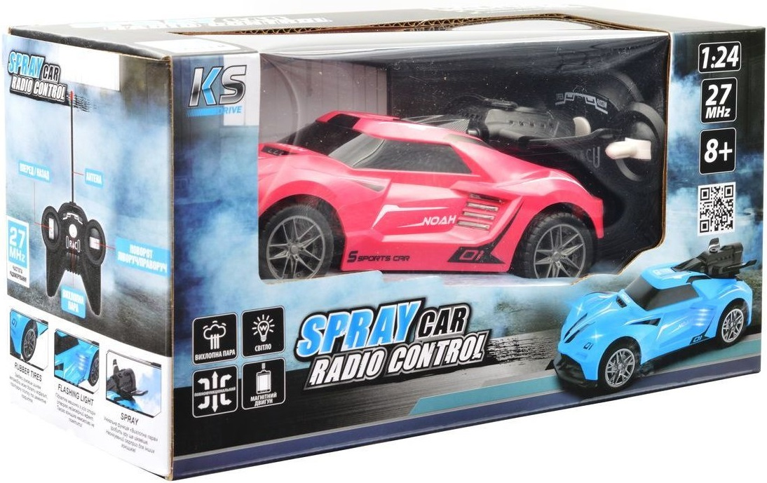 Автомобіль Spray Car на р/в Sport (Рожевий, 1:24, Світ, Вихлопний Пар)фото15