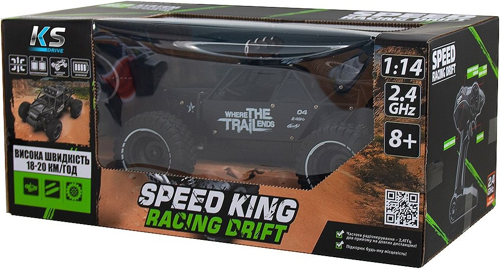 Автомобіль Off-Road Crawler на р/в Race (Матовий Чорний, Метал. Корпус, Аккум.6V, 1:14)фото10