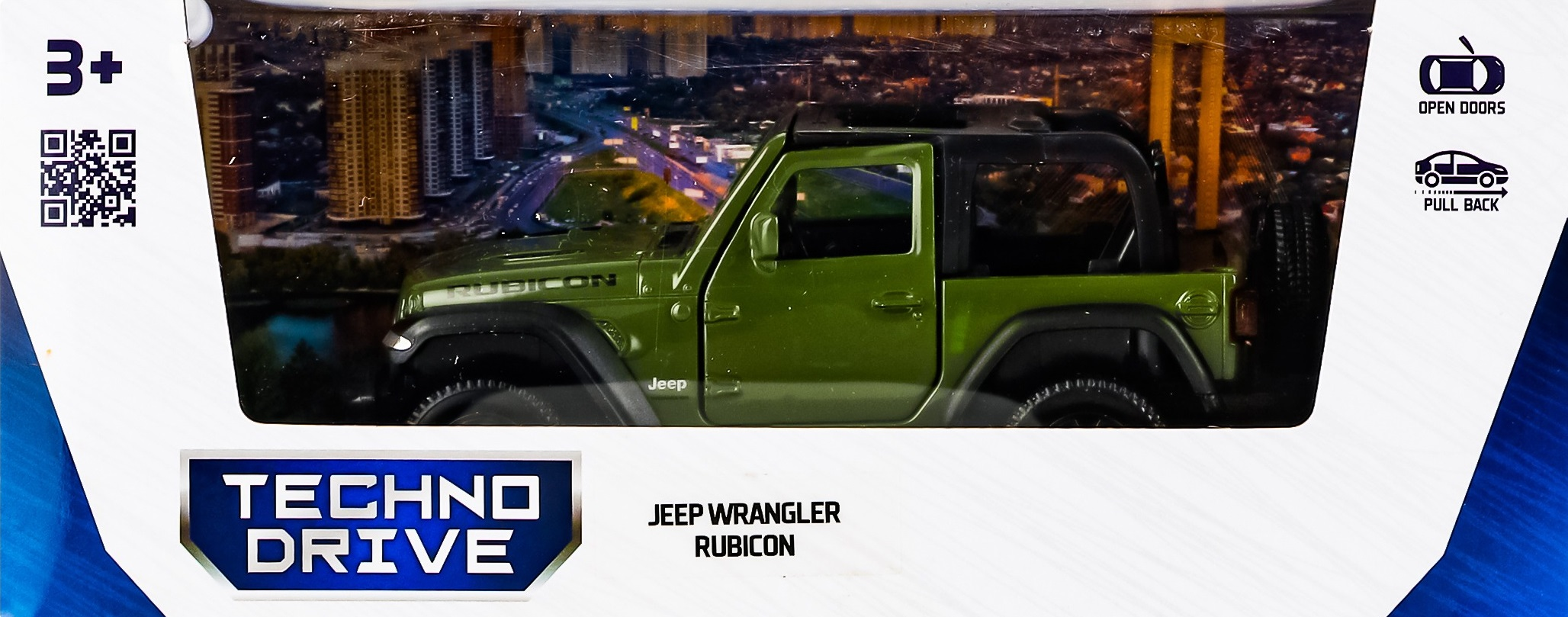 Автомодель - Jeep Wrangler Rubicon 2021 (Зеленый) (250339U) фото 10