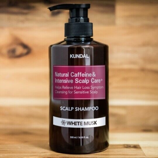 Шампунь Kundal Natural Caffeine&amp;Intrnsive Scalp Care Shampoo White Musk проти випадіння волосся 500 млфото