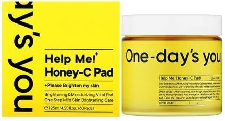 Тонер-диски для обличчя One-Day's You Help Me Honey-c Pad з прополісом та вітаміном 60 штфото