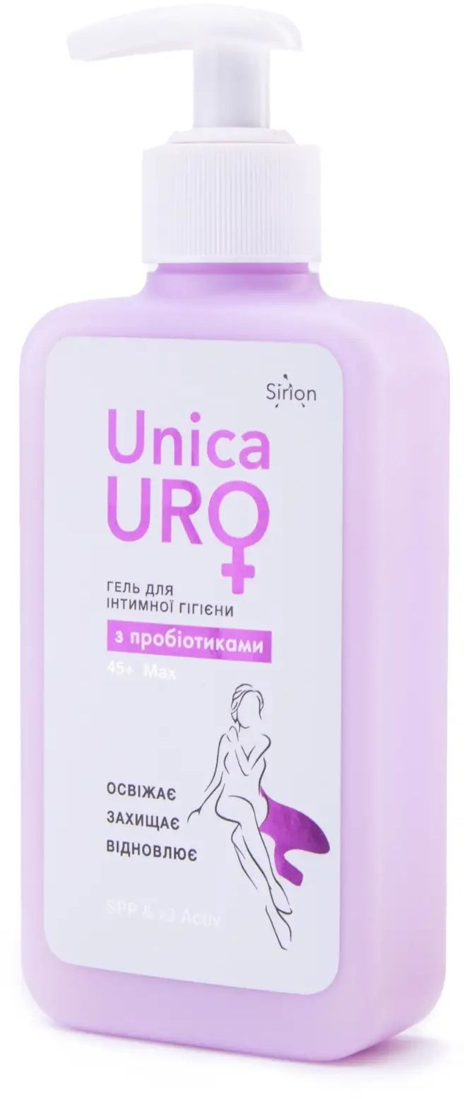 Гель для інтимної гігієни UnicaURO Max 45+ років з пробіотиками 250 млфото2