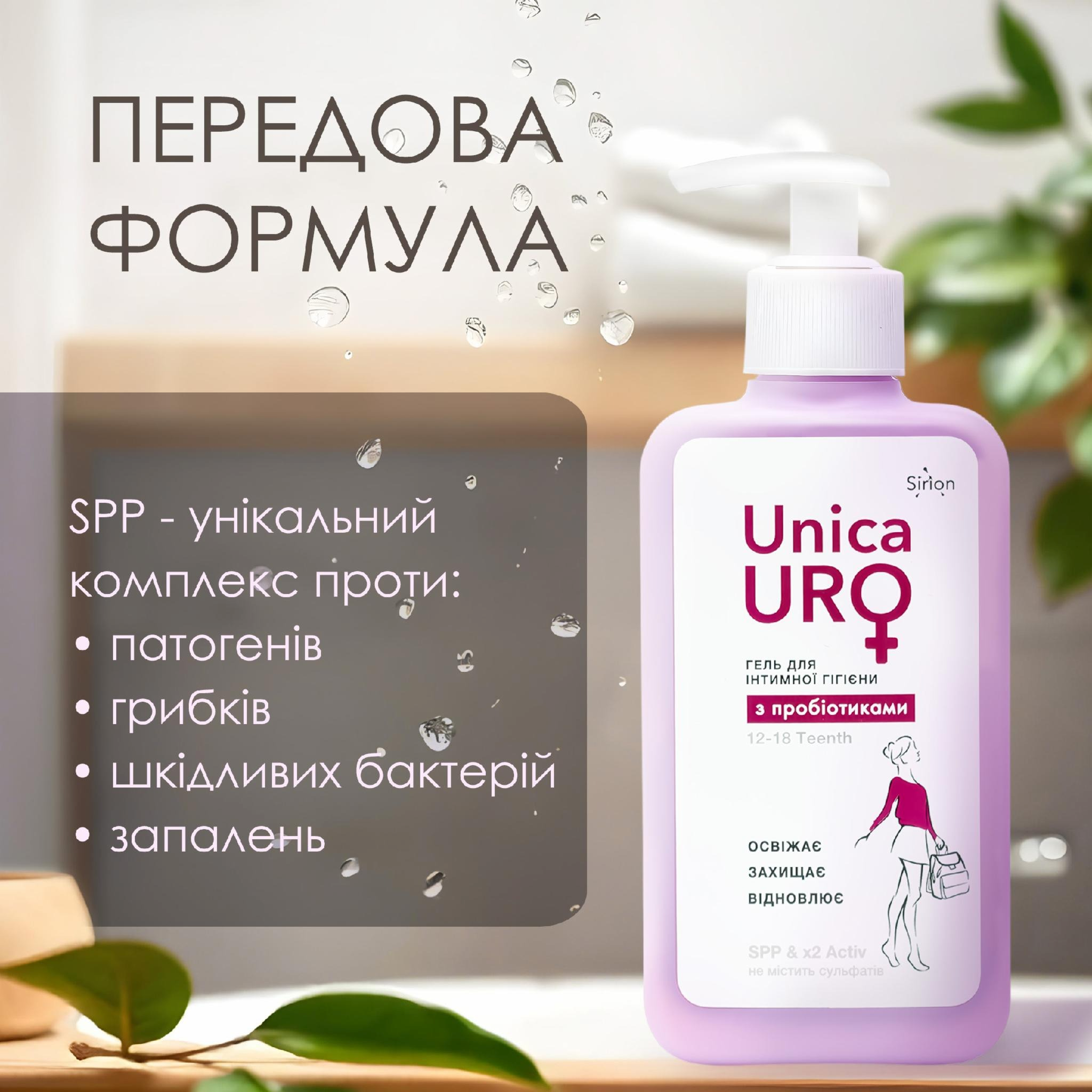 Гель для інтимної гігієни UnicaURO Teenth 12-18 років із пробіотиками 250 млфото5